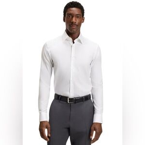 HUGO BOSS SLIM FIT EASY-IRON POPLIN LONG SLEEVE